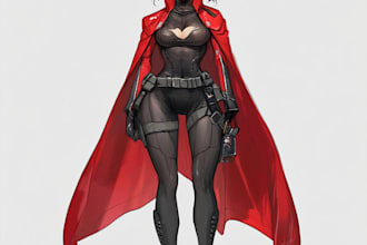 make your character in cartoonish or marvel or anime style