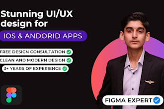 design stunning mobile app UI UX design for ios and android