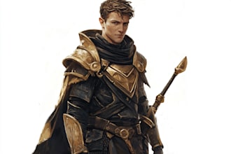 make a dnd art and d and d character for you