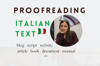 proofread and correct your italian text