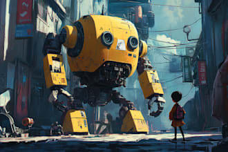 do illustration and concept mecha, gundam, and robot