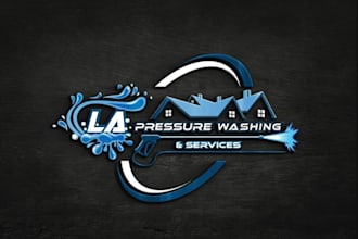 make power washing, house cleaning and pressure washing logo