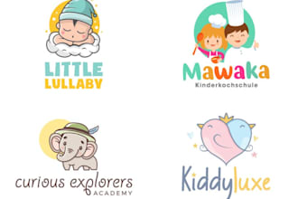 make childcare, education kids, and children logo