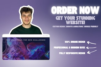 design a stunning animated one page wix website