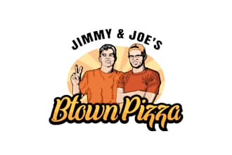 design college town pizza restaurant logo