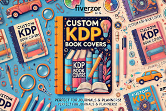 design amazon KDP book cover, KDP low content book cover for journal, planner