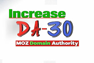 increase moz da 30 domain authority from 0 to 30