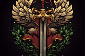 create unique medieval, fantasy, rpg, mmorpg game logo title