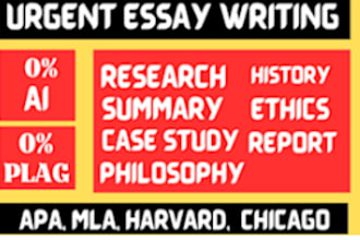 do your apa, mla, research essays and case studies in 10 hrs