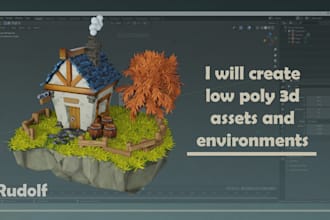 create low poly 3d assets and environments in blender