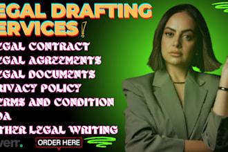 expertly draft contracts, agreements and legal letters