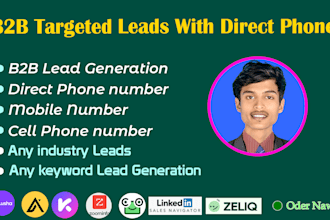 do collect b2b targated lead and cell phone number email