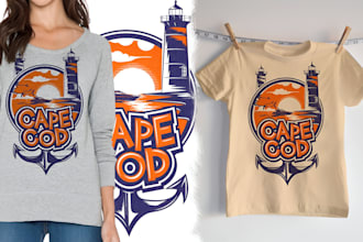 do trendy custom typography and graphic t shirt design for your company