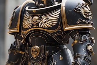 do awsome warhammer 40k character art illustration
