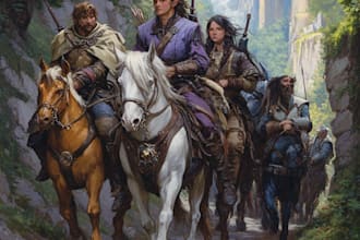 deswign dnd party and group party illustration