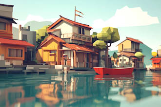 design polygonal art low poly illustratio
