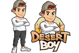 design awesome desert boy logo