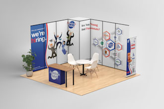 design professional standee and booth for your brand