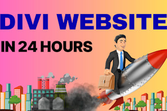 create a divi wordpress website or landing page in 24 hours