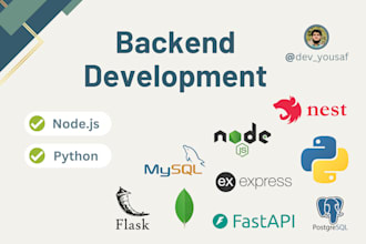 be your backend developer for nodejs, expressjs, mongodb, sql applications