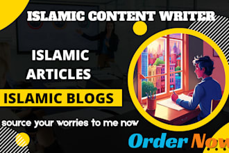 write islamic article, blogs, ebook, and prayer journal