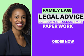 be your lawyer in divorce, marriage, family law and child custody