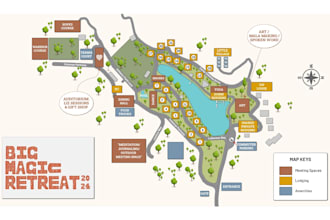 create a vector map illustration for events, festivals, and venues