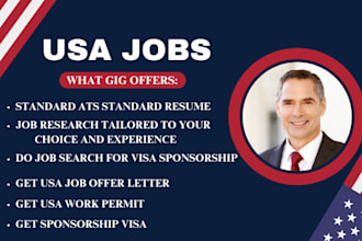 help you apply US jobs, get job offer letter and work permit for non US