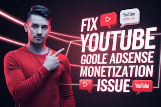 fix google adsense issue and youtube monetization problems professionally