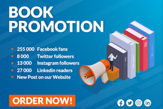 do book promotion to more than 300,000 readers, marketing and kindle book promo