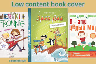 design amazon KDP low no content and kids activity book cover or interior