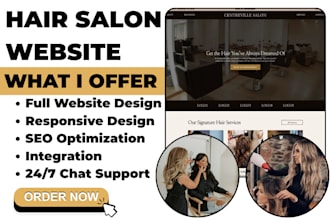 build hair salon website hair stylist website beauty salon barbing salon website