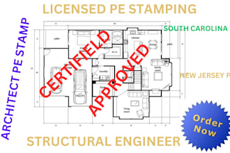 do licensed architect  pe stamp in south carolina, new jersey  for city permit