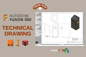 make 2d technical drawings mechanical design in fusion 360