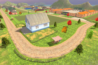 do stylized 3d game environment and props, game asset 3d environment in blender
