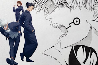 do custom anime art of your favorite character like naruto, one piece and more