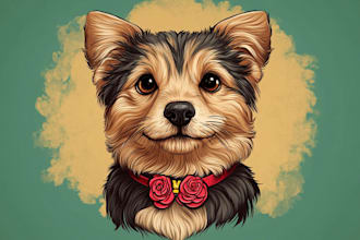 drawing custom pet portraits, cats, dogs, and other animals
