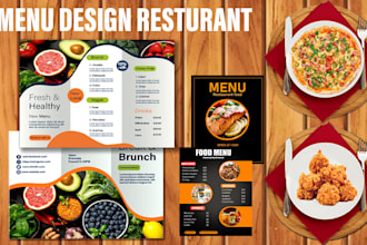 do professional menu designs, bar menu, food menu, and menu boards