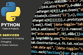 be your python developer for coding and automation projects