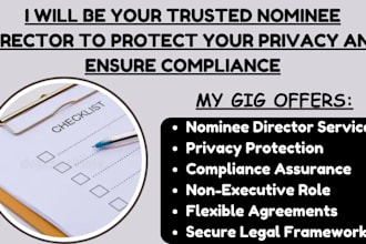 be your trusted nominee director to protect your privacy and ensure compliance