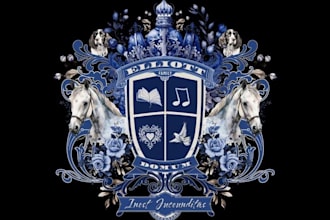 design luxury jewelry, heraldic, boutique and family crest logo design