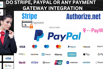 do stripe, paypal or any payment gateway integration in shopify and wordpress