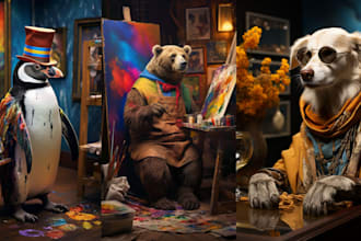 create realistic custom ai art using ai tools midjourney and photoshop
