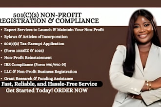 file 501c3 non profit registration either for nte code, form 1023 or 1023ez, 990
