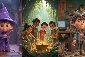 design pixar style character, logo, avatar, ai art