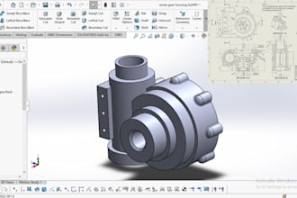 create 3d models or 2d drawings using solidworks and autocad