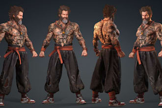 design a realistic or stylized 3d character for games, VR, ar and metaverse, pbr