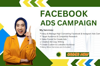 satup powerful facebook ads campaign with targeted audience