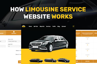 design chauffeur website, limousine golf website and taxi transport website