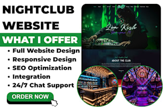 build nightclub website bar website festival and concert website on wordpress